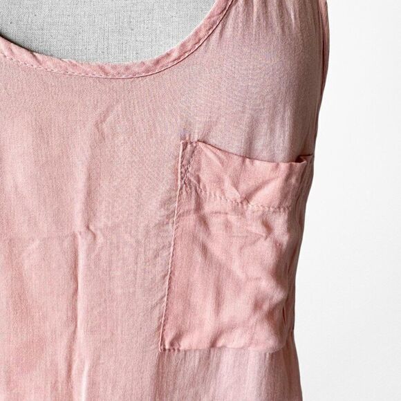 ASOS Pink Pastel Scoop Neck Pocket Front Racerback Tank Cami Top Blouse Size S - Picture 7 of 7